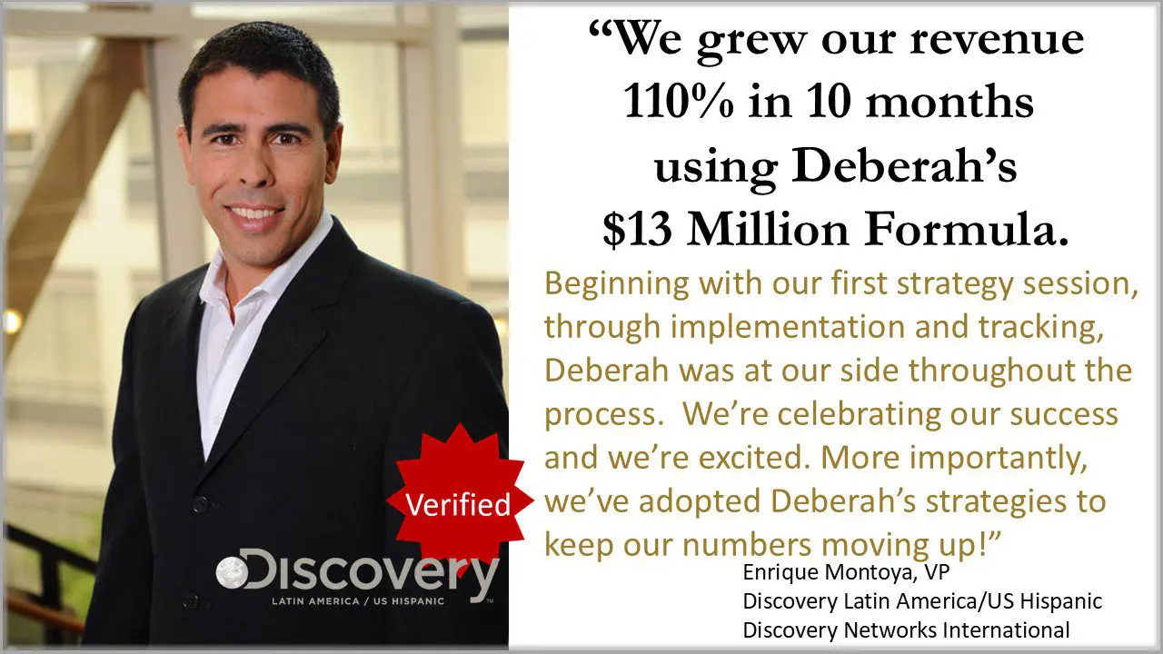 Enrique Montoya Discovery Networks 110% growth