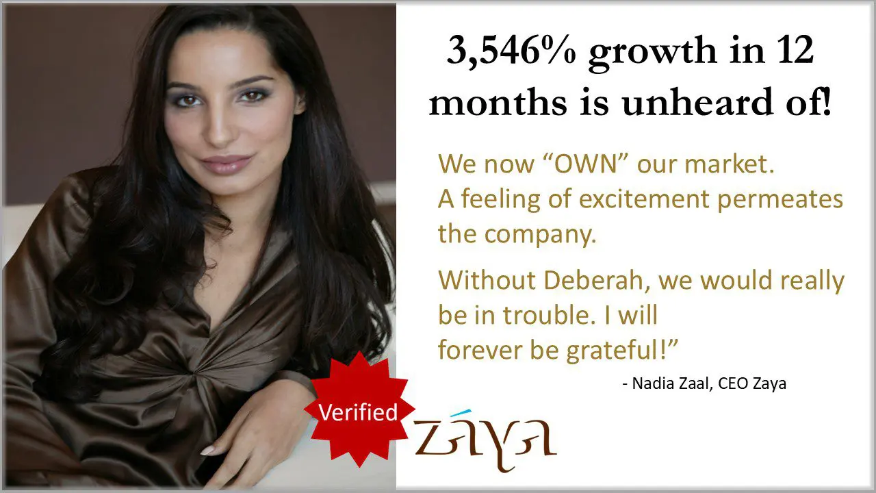 Nadia Zaal 3,546% growth