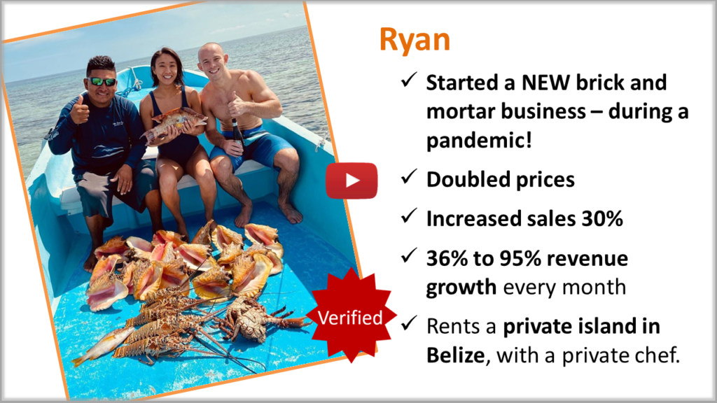 Ryan describing how working with Deberah Bringelson transformed his business results and mindset.